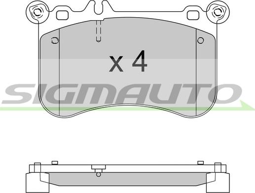 SIGMAUTO SPB563 - Kit de plaquettes de frein, frein à disque cwaw.fr