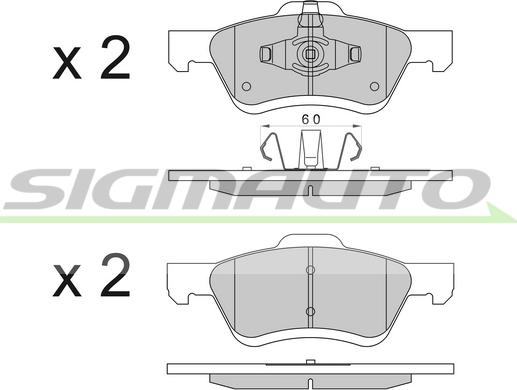 SIGMAUTO SPB567 - Kit de plaquettes de frein, frein à disque cwaw.fr