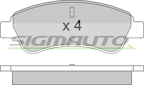 SIGMAUTO SPB504 - Kit de plaquettes de frein, frein à disque cwaw.fr