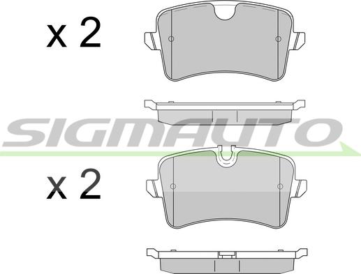 SIGMAUTO SPB502 - Kit de plaquettes de frein, frein à disque cwaw.fr