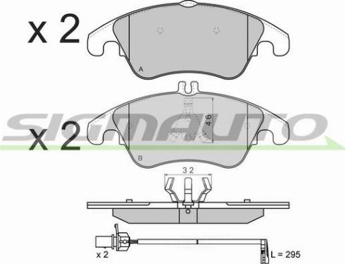 SIGMAUTO SPB515 - Kit de plaquettes de frein, frein à disque cwaw.fr