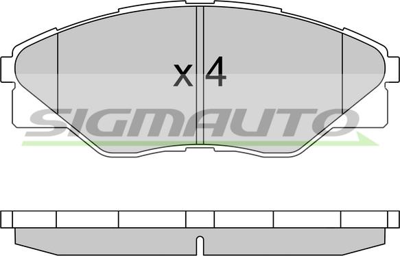 SIGMAUTO SPB586 - Kit de plaquettes de frein, frein à disque cwaw.fr