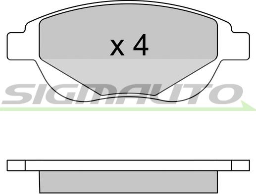 SIGMAUTO SPB580 - Kit de plaquettes de frein, frein à disque cwaw.fr