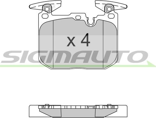 SIGMAUTO SPB522 - Kit de plaquettes de frein, frein à disque cwaw.fr