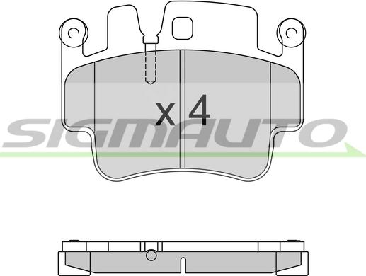 SIGMAUTO SPB573 - Kit de plaquettes de frein, frein à disque cwaw.fr