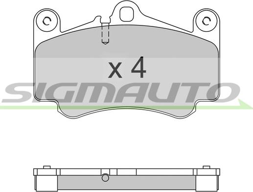 SIGMAUTO SPB572 - Kit de plaquettes de frein, frein à disque cwaw.fr