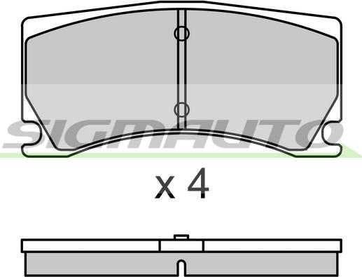 SIGMAUTO SPB699 - Kit de plaquettes de frein, frein à disque cwaw.fr