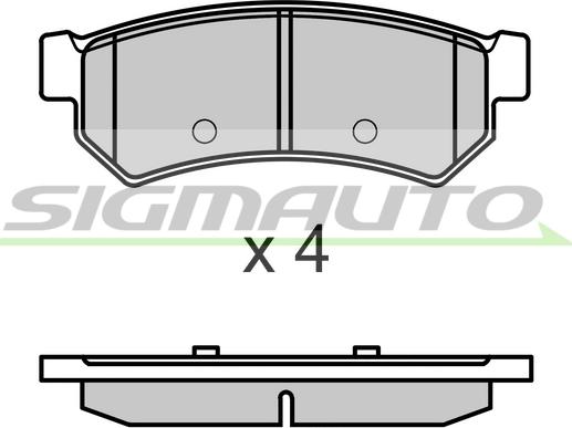 SIGMAUTO SPB695 - Kit de plaquettes de frein, frein à disque cwaw.fr