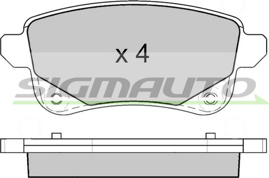 SIGMAUTO SPB645 - Kit de plaquettes de frein, frein à disque cwaw.fr