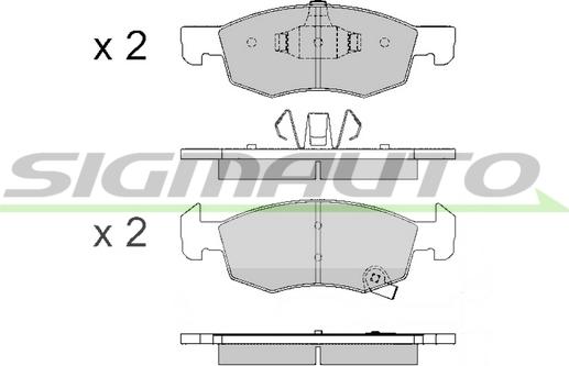 SIGMAUTO SPB646 - Kit de plaquettes de frein, frein à disque cwaw.fr