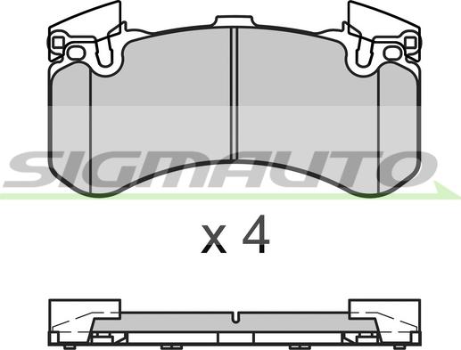 SIGMAUTO SPB654 - Kit de plaquettes de frein, frein à disque cwaw.fr