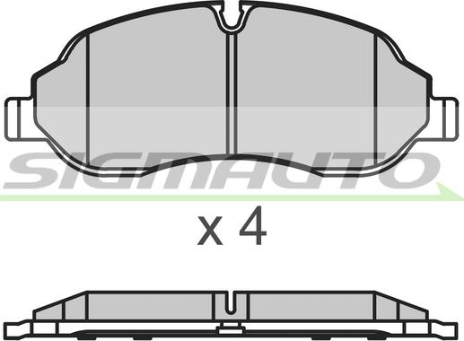 SIGMAUTO SPB651TR - Kit de plaquettes de frein, frein à disque cwaw.fr