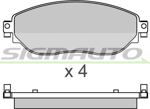 SIGMAUTO SPB653 - Kit de plaquettes de frein, frein à disque cwaw.fr