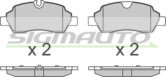 SIGMAUTO SPB652 - Kit de plaquettes de frein, frein à disque cwaw.fr