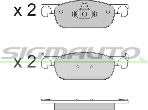 SIGMAUTO SPB662 - Kit de plaquettes de frein, frein à disque cwaw.fr