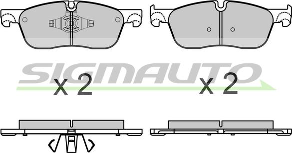 SIGMAUTO SPB667 - Kit de plaquettes de frein, frein à disque cwaw.fr