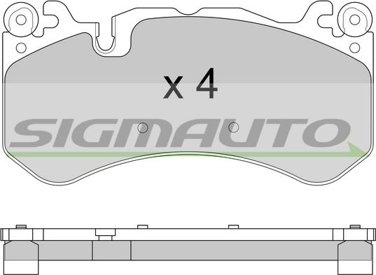 SIGMAUTO SPB609 - Kit de plaquettes de frein, frein à disque cwaw.fr