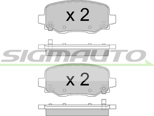 SIGMAUTO SPB604 - Kit de plaquettes de frein, frein à disque cwaw.fr