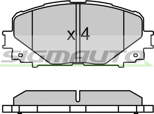 SIGMAUTO SPB600 - Kit de plaquettes de frein, frein à disque cwaw.fr