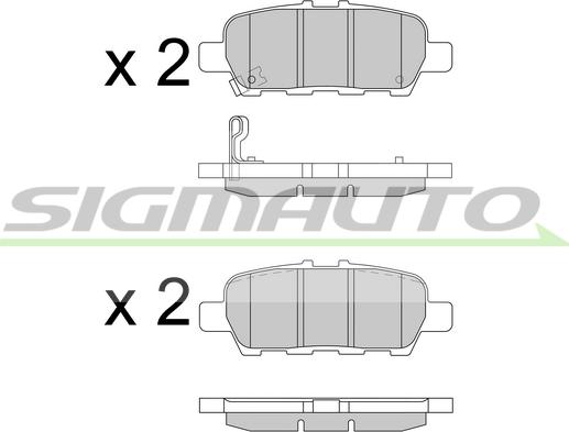 SIGMAUTO SPB608 - Kit de plaquettes de frein, frein à disque cwaw.fr