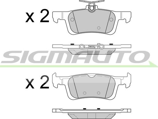 SIGMAUTO SPB602 - Kit de plaquettes de frein, frein à disque cwaw.fr