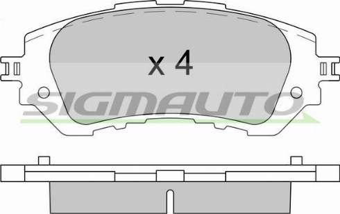 SIGMAUTO SPB607 - Kit de plaquettes de frein, frein à disque cwaw.fr