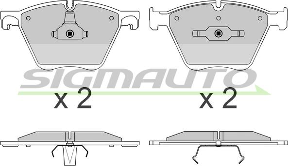 SIGMAUTO SPB615 - Kit de plaquettes de frein, frein à disque cwaw.fr