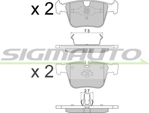 SIGMAUTO SPB610 - Kit de plaquettes de frein, frein à disque cwaw.fr