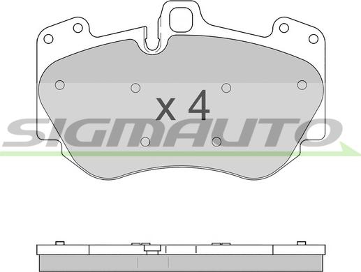 SIGMAUTO SPB611 - Kit de plaquettes de frein, frein à disque cwaw.fr