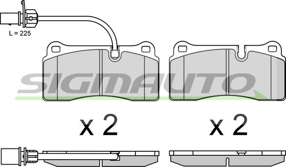 SIGMAUTO SPB689 - Kit de plaquettes de frein, frein à disque cwaw.fr