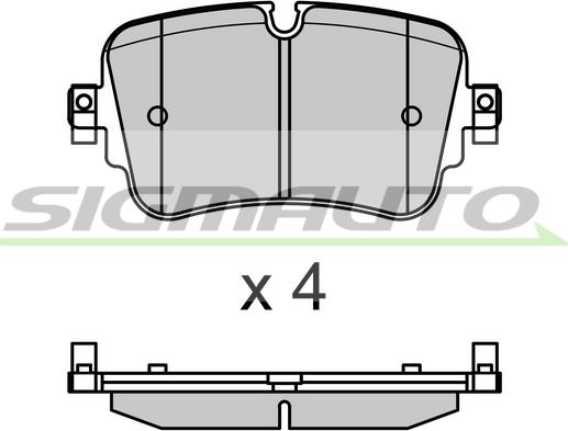 SIGMAUTO SPB686 - Kit de plaquettes de frein, frein à disque cwaw.fr