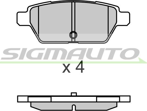 SIGMAUTO SPB683 - Kit de plaquettes de frein, frein à disque cwaw.fr