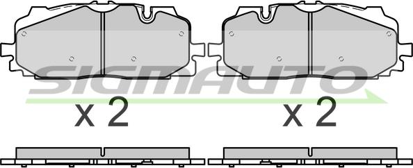 SIGMAUTO SPB687 - Kit de plaquettes de frein, frein à disque cwaw.fr