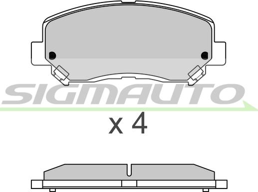 SIGMAUTO SPB635 - Kit de plaquettes de frein, frein à disque cwaw.fr