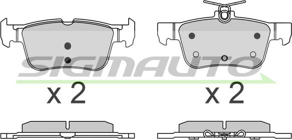 SIGMAUTO SPB637 - Kit de plaquettes de frein, frein à disque cwaw.fr