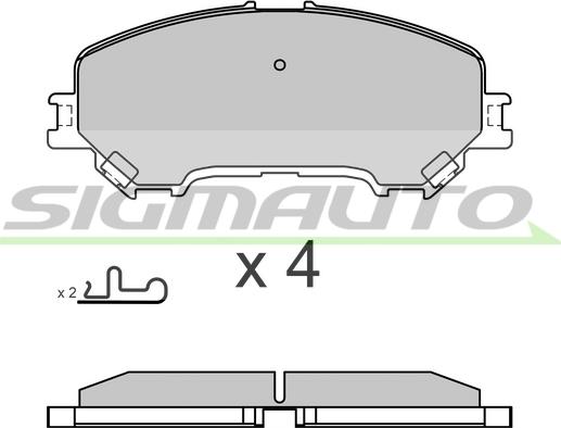 SIGMAUTO SPB629 - Kit de plaquettes de frein, frein à disque cwaw.fr