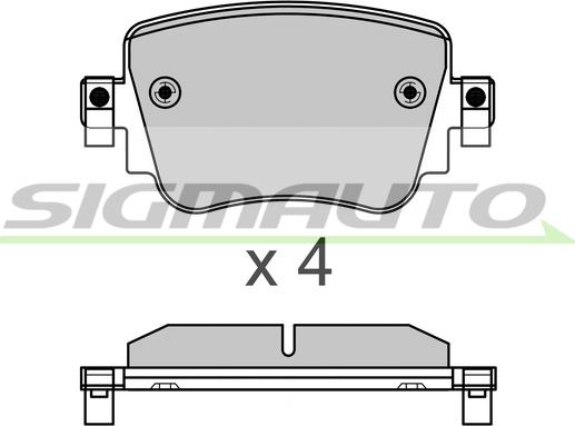 SIGMAUTO SPB623 - Kit de plaquettes de frein, frein à disque cwaw.fr