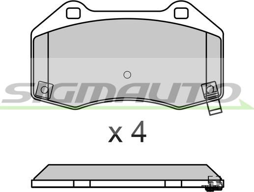 SIGMAUTO SPB675 - Kit de plaquettes de frein, frein à disque cwaw.fr