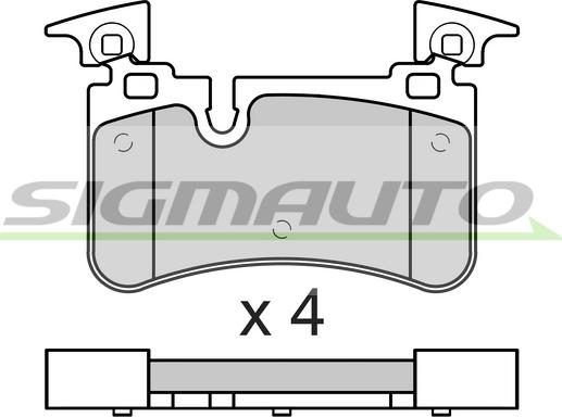 SIGMAUTO SPB676 - Kit de plaquettes de frein, frein à disque cwaw.fr