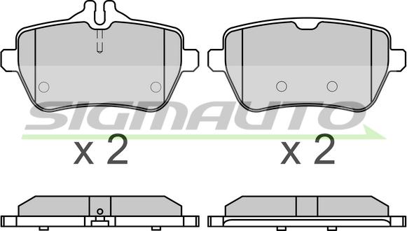 SIGMAUTO SPB672 - Kit de plaquettes de frein, frein à disque cwaw.fr