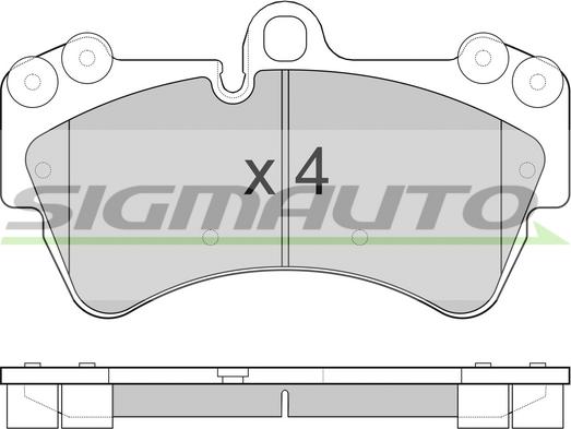 SIGMAUTO SPB099 - Kit de plaquettes de frein, frein à disque cwaw.fr