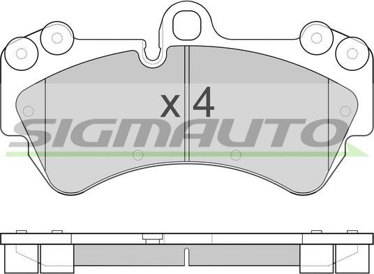 SIGMAUTO SPB098 - Kit de plaquettes de frein, frein à disque cwaw.fr