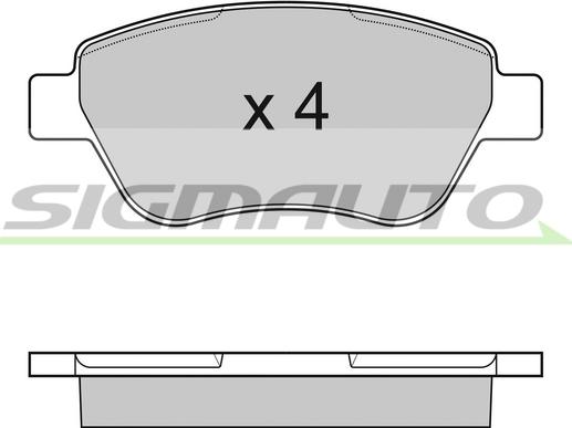 SIGMAUTO SPB040 - Kit de plaquettes de frein, frein à disque cwaw.fr