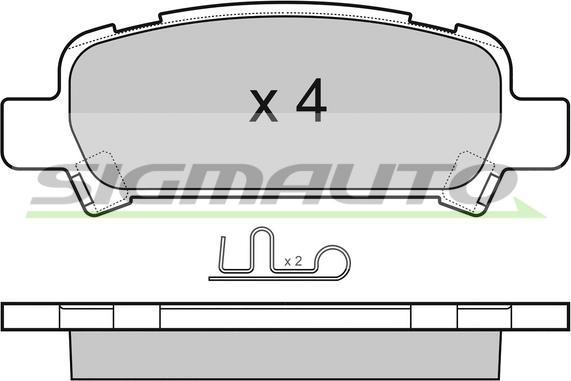 SIGMAUTO SPB056 - Kit de plaquettes de frein, frein à disque cwaw.fr