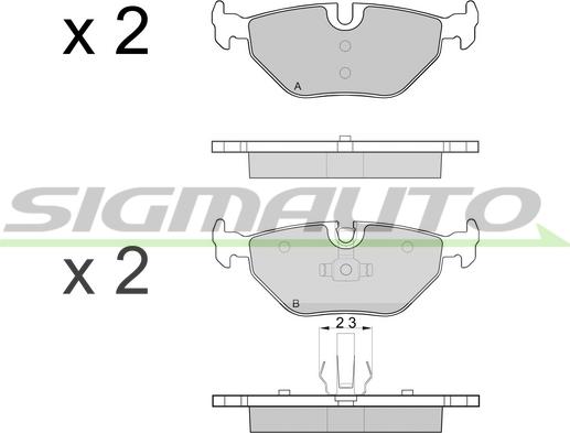 SIGMAUTO SPB051 - Kit de plaquettes de frein, frein à disque cwaw.fr