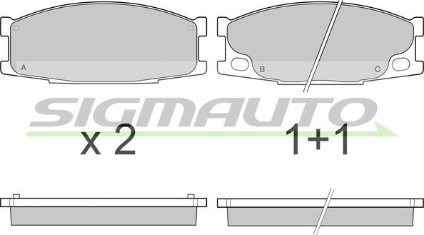 SIGMAUTO SPB066 - Kit de plaquettes de frein, frein à disque cwaw.fr