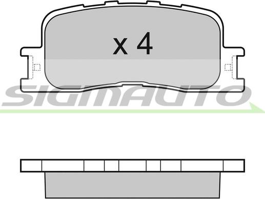 SIGMAUTO SPB060 - Kit de plaquettes de frein, frein à disque cwaw.fr