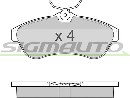 SIGMAUTO SPB009 - Kit de plaquettes de frein, frein à disque cwaw.fr