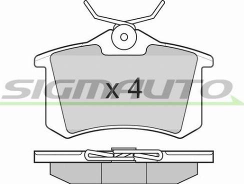 SIGMAUTO SPB004 - Kit de plaquettes de frein, frein à disque cwaw.fr