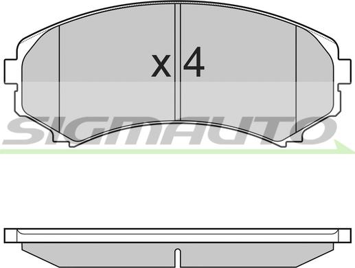 SIGMAUTO SPB001 - Kit de plaquettes de frein, frein à disque cwaw.fr